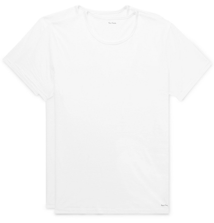 Photo: Paul Smith - Two-Pack Slim-Fit Cotton-Jersey T-Shirts - Men - White