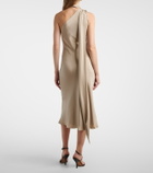 Max Mara Elegante one-shoulder silk crêpe maxi dress
