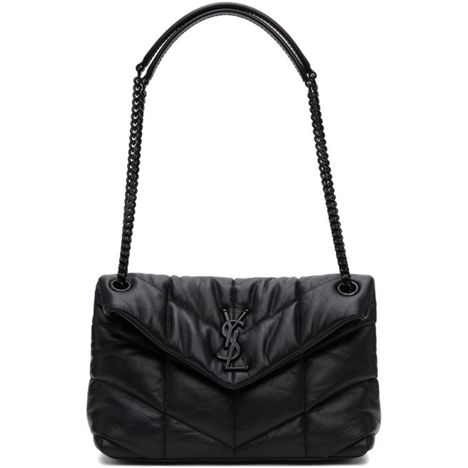 Saint Laurent Mini Loulou Puffer Bag in Black