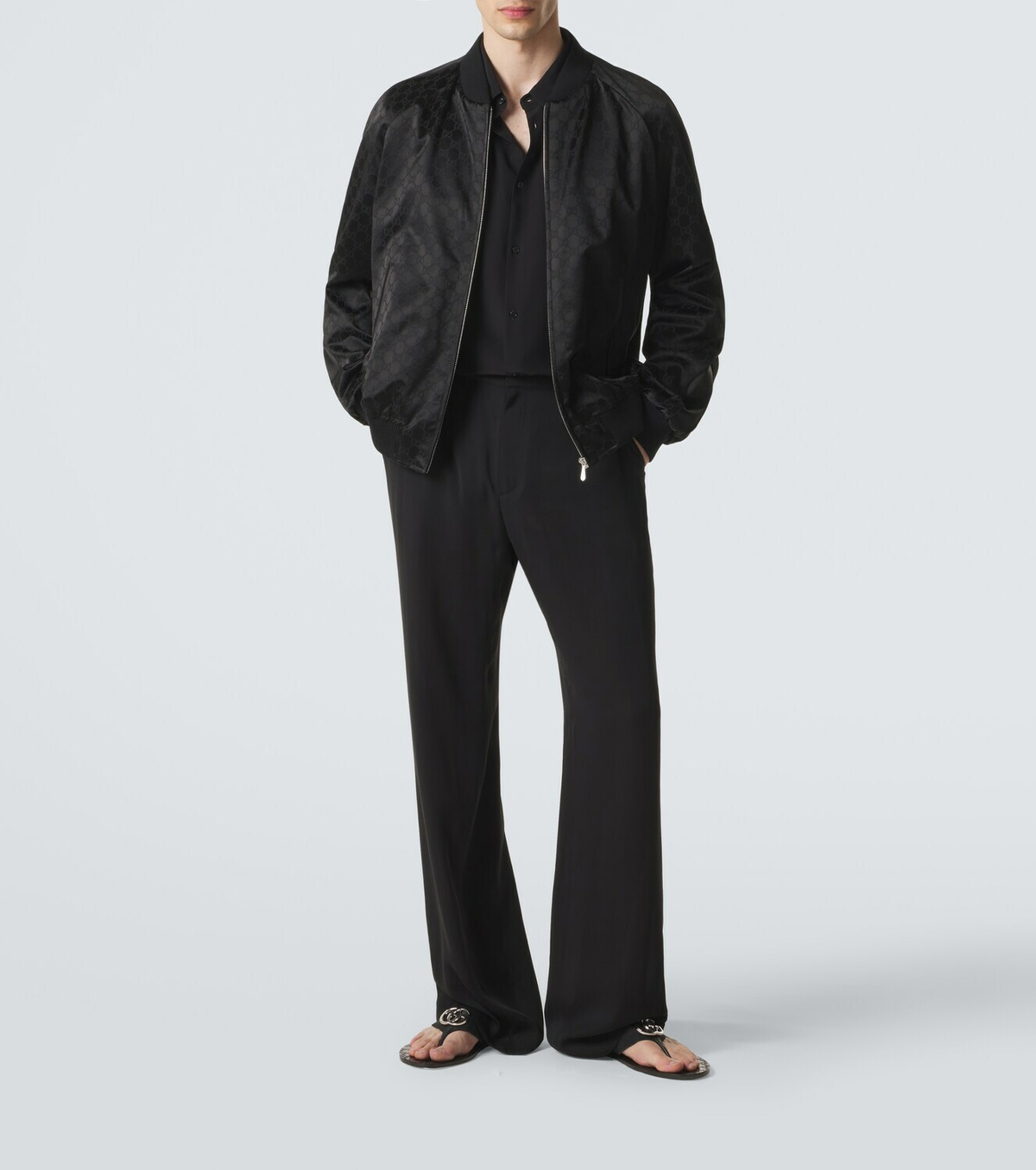 Gucci GG cotton-blend satin jacket