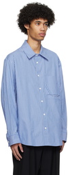 Solid Homme Blue Striped Shirt