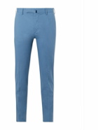 Incotex - Slim-Fit Stretch-Cotton Poplin Trousers - Blue