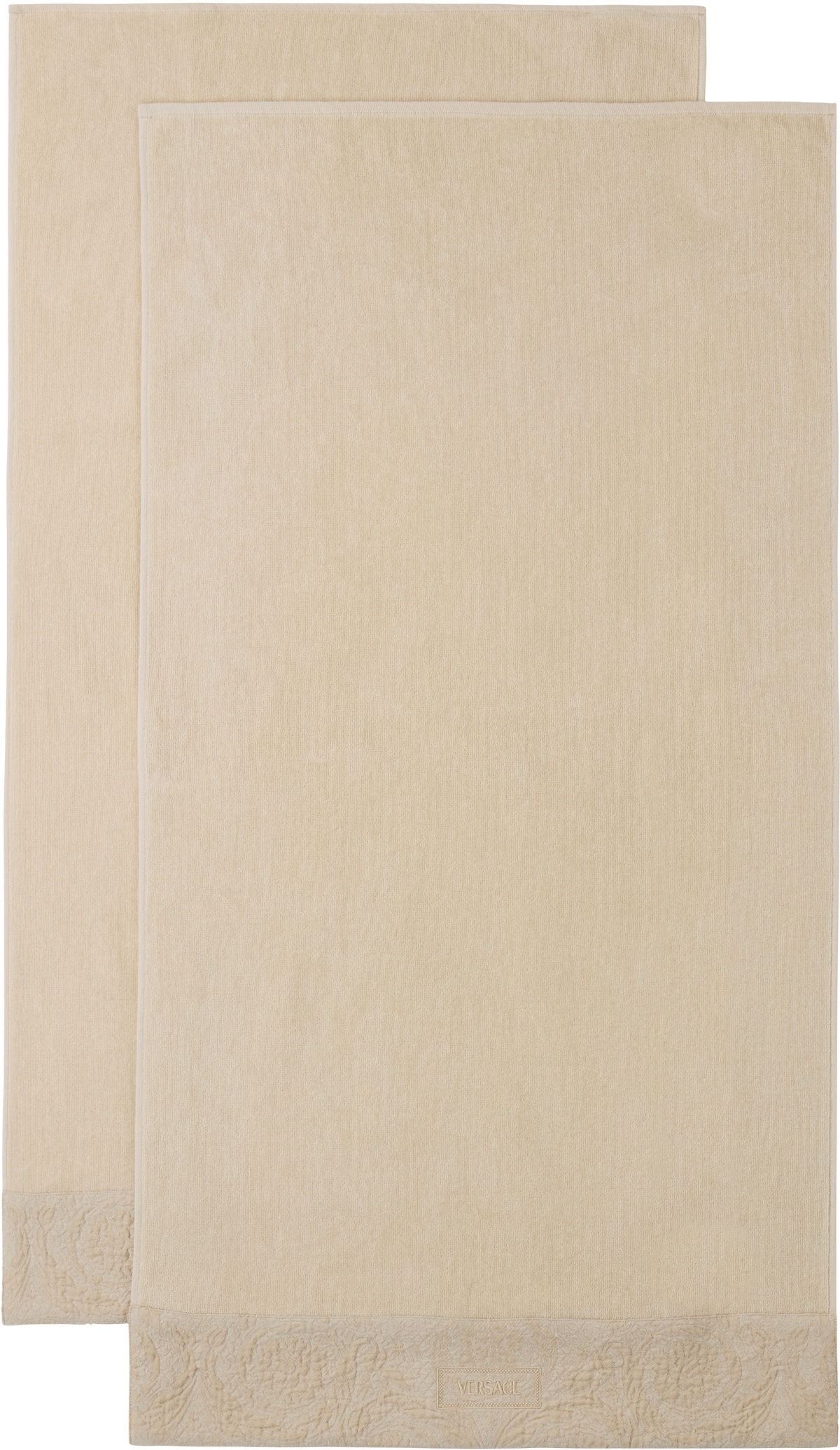 Versace Beige Barocco Towel Set, 5 pcs