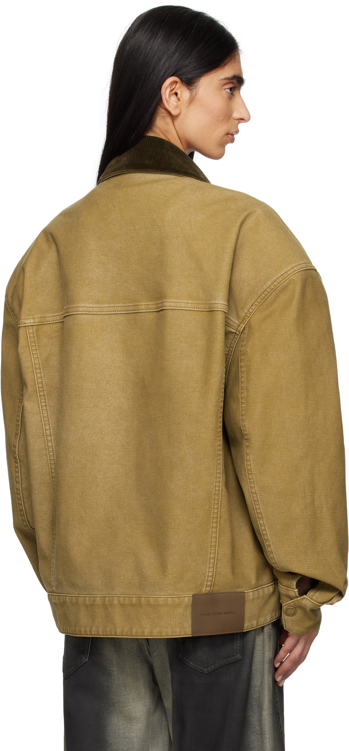Feng Chen Wang Tan Washed Canvas Workwear Jacket