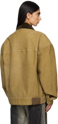 Feng Chen Wang Tan Washed Canvas Workwear Jacket