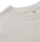 AMI PARIS - Logo-Embroidered Organic Cotton-Jersey T-Shirt - White