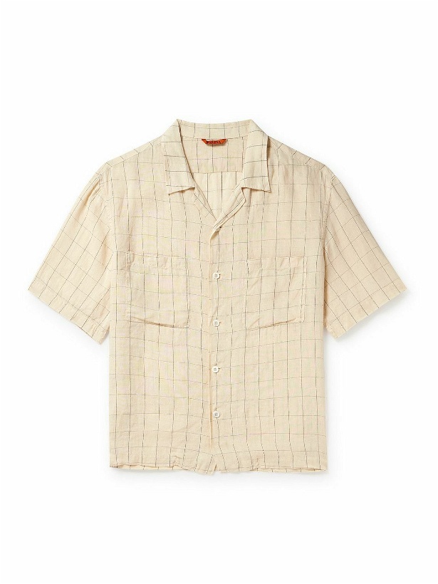 Photo: Barena - Solana Camp-Collar Linen, Lyocell and Cotton-Blend Shirt - Neutrals