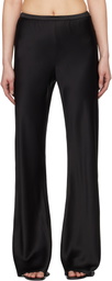 Silk Laundry Black Bias Cut Lounge Pants