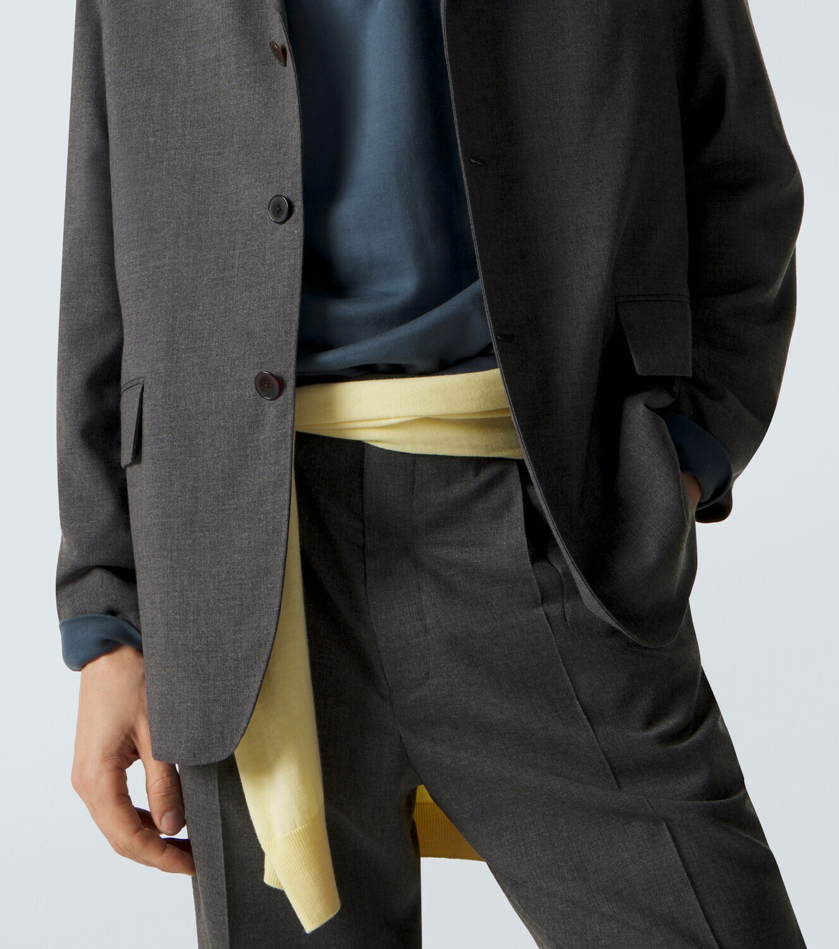 Auralee Cotton half-zip sweatshirt