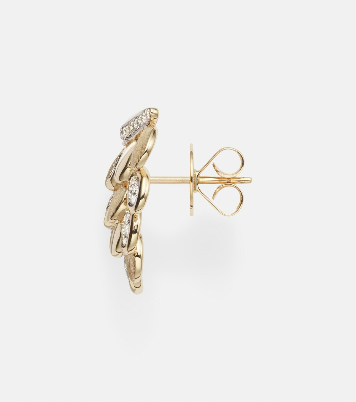 Rainbow K Blossom 14kt gold single earring with diamonds