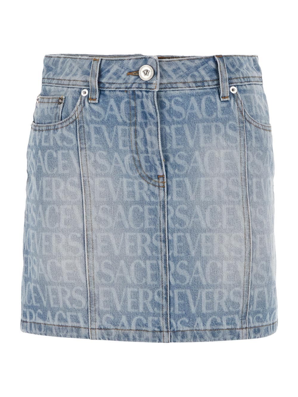 Versace All Over Logo Mini Skirt Versace