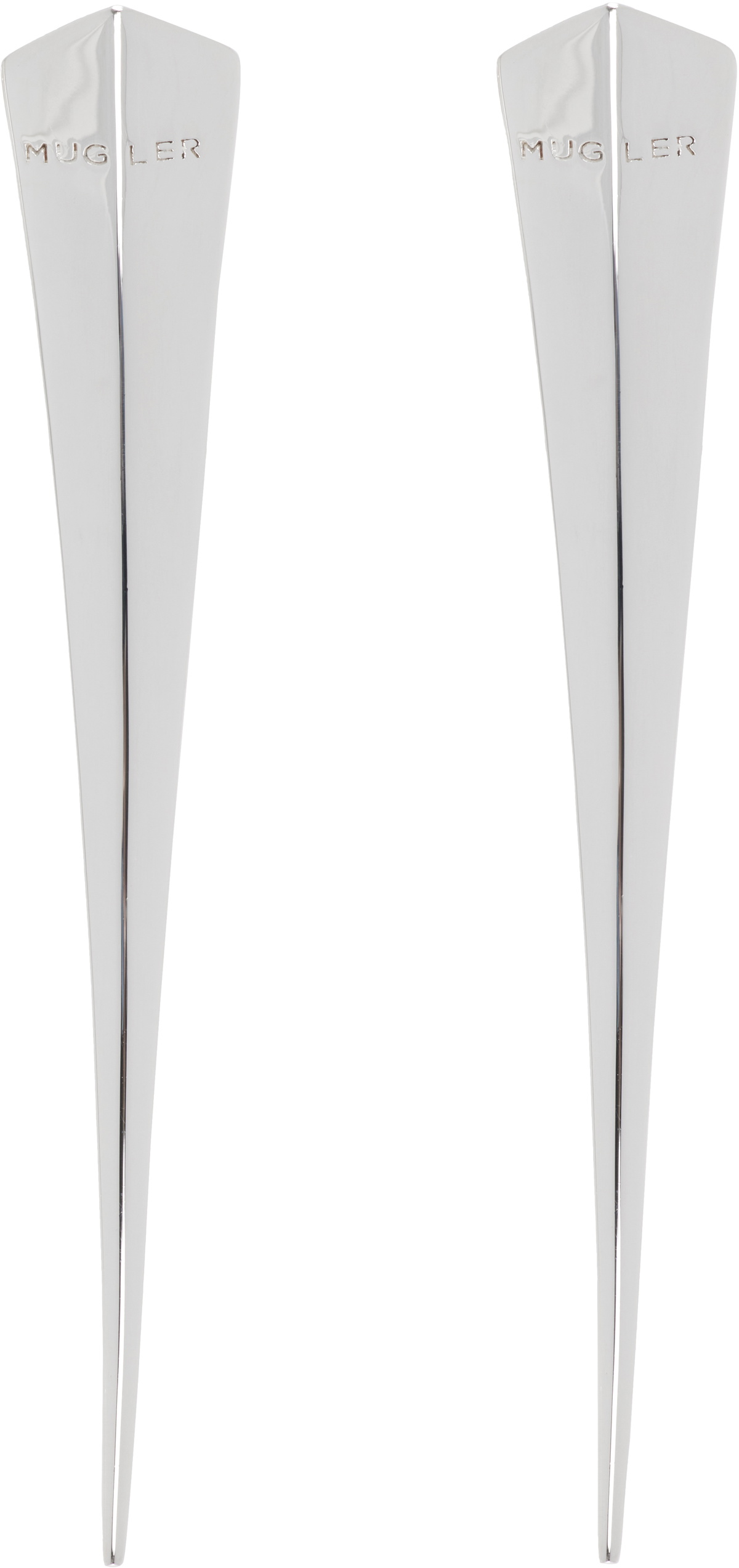 Mugler Engraved-Logo Earrings