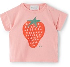 Bobo Choses Baby Pink Strawberry T-Shirt