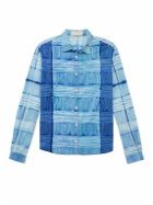 SMR Days - Holbox Tie-Dyed Linen and Cotton-Blend Shirt - Blue
