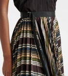 Sacai Striped midi skirt