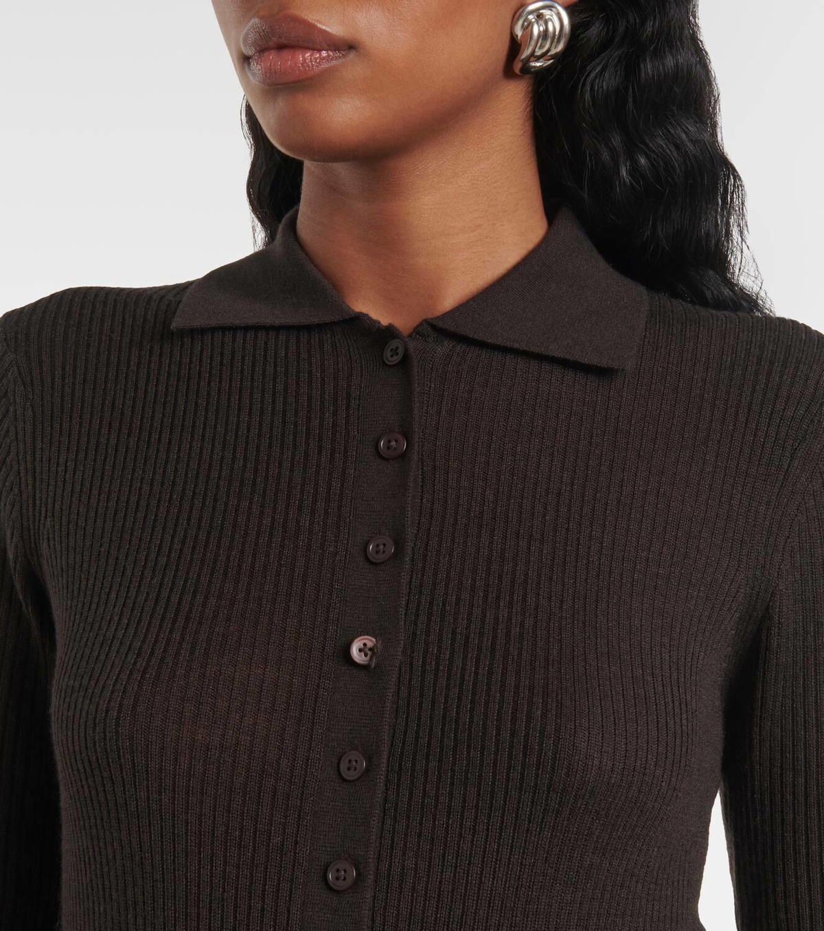 The Frankie Shop Solana wool, silk, and cashmere bodysuit