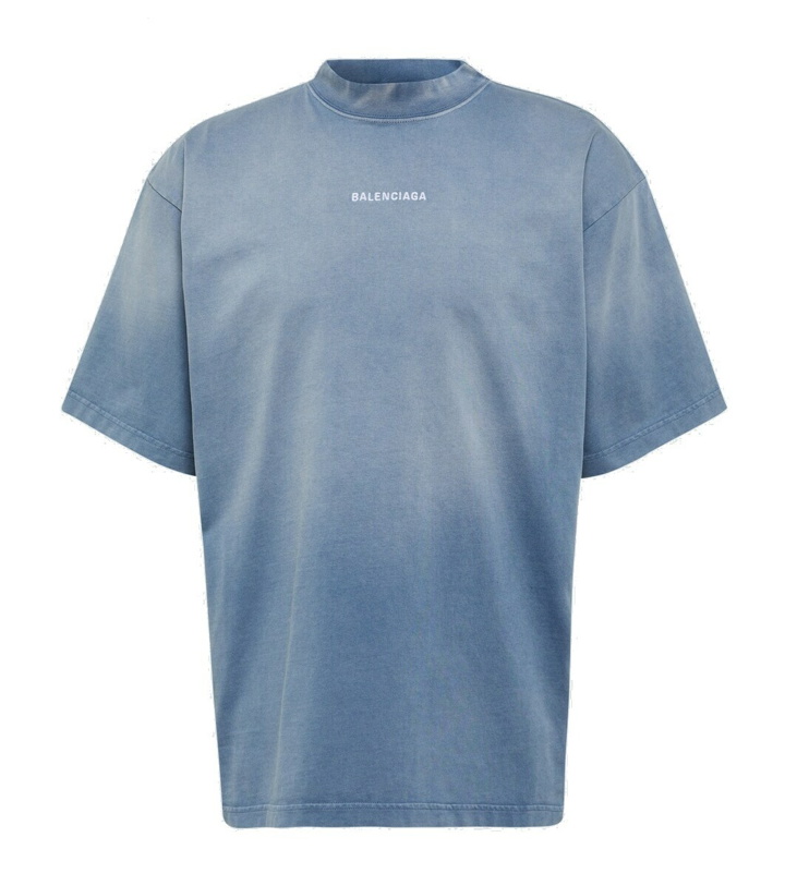 Photo: Balenciaga Logo cotton jersey T-shirt