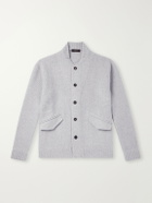 Slowear - Wool and Cashmere-Blend Knitted Bomber Jacket - Gray