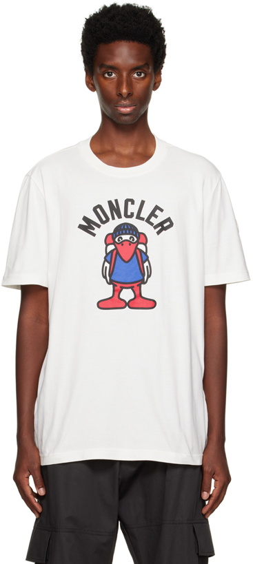 Photo: Moncler White Printed T-Shirt