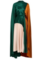 Roksanda Neolitsea Draped Colour-block Silk Maxi Dress Multicoloured 1