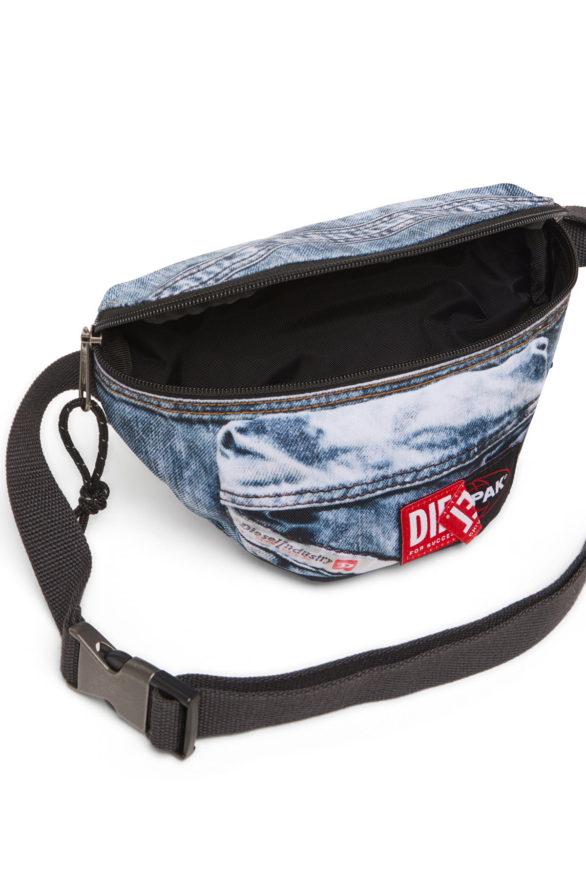 Diesel Belt bag in trompe l'oeil denim - Belt bags - Unisex - Blue