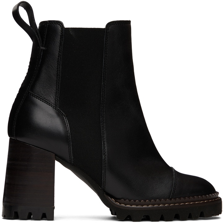 Photo: See by Chloé Black Mallory Chelsea Boots