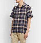 De Bonne Facture - Checked Cotton Shirt - Blue