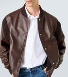 Loewe Anagram leather bomber jacket