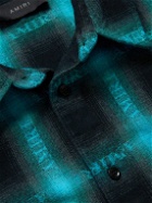 AMIRI - Checked Cotton-Flannel Shirt - Blue