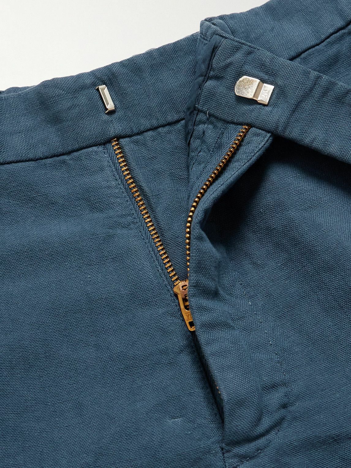 Sid Mashburn - Sport Straight-Leg Hemp and Cotton-Blend Canvas Trousers - Blue