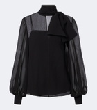 Valentino Silk-blend chiffon blouse