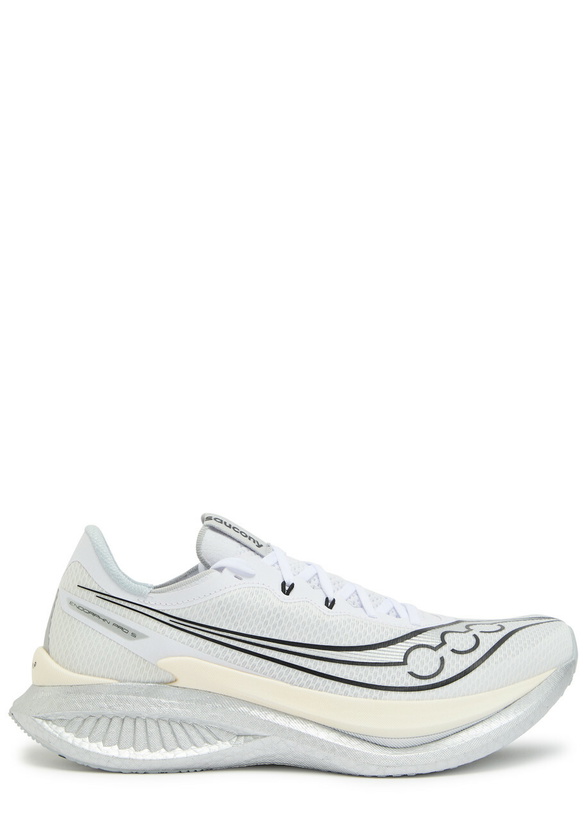 Photo: Saucony Endorphin Pro 5 Panelled Mesh Sneakers White