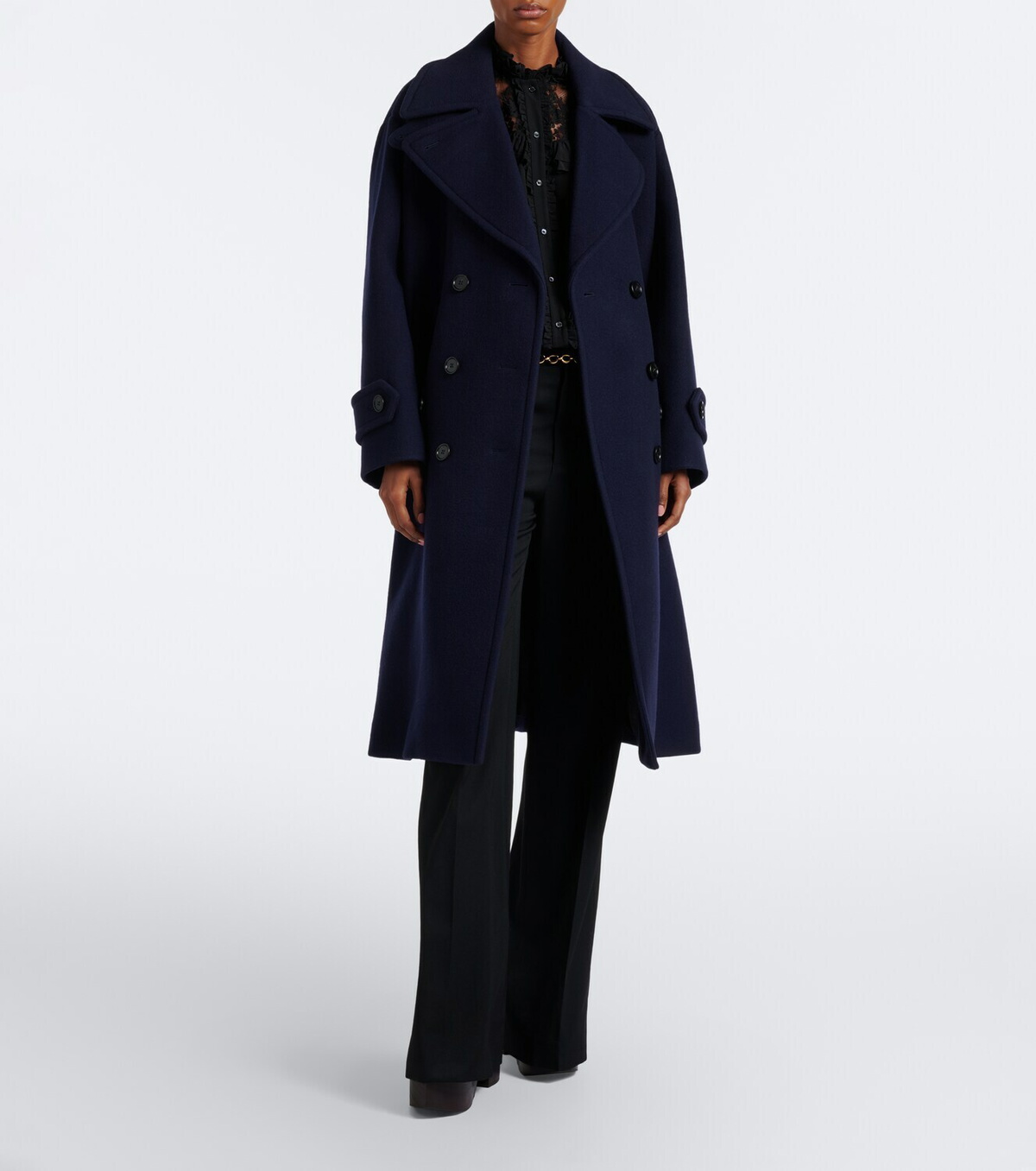 Chloé Double breasted wool-blend coat