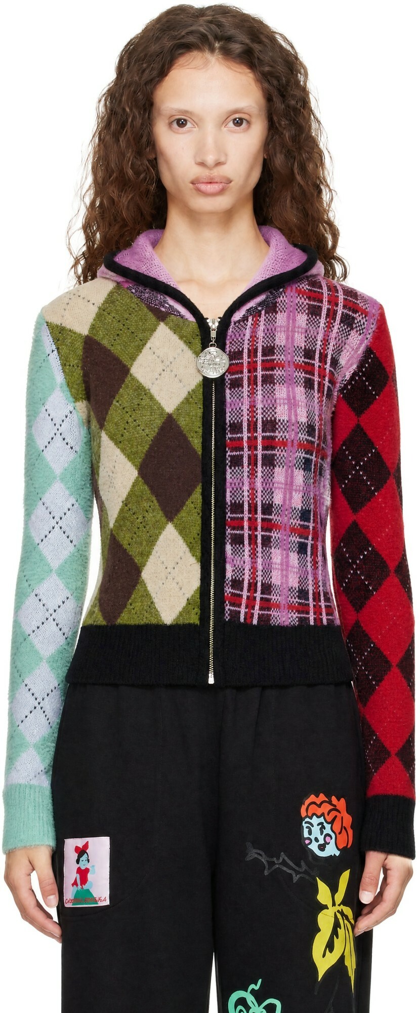 Chopova Lowena Multicolor Farrago Zip-Up Hoodie