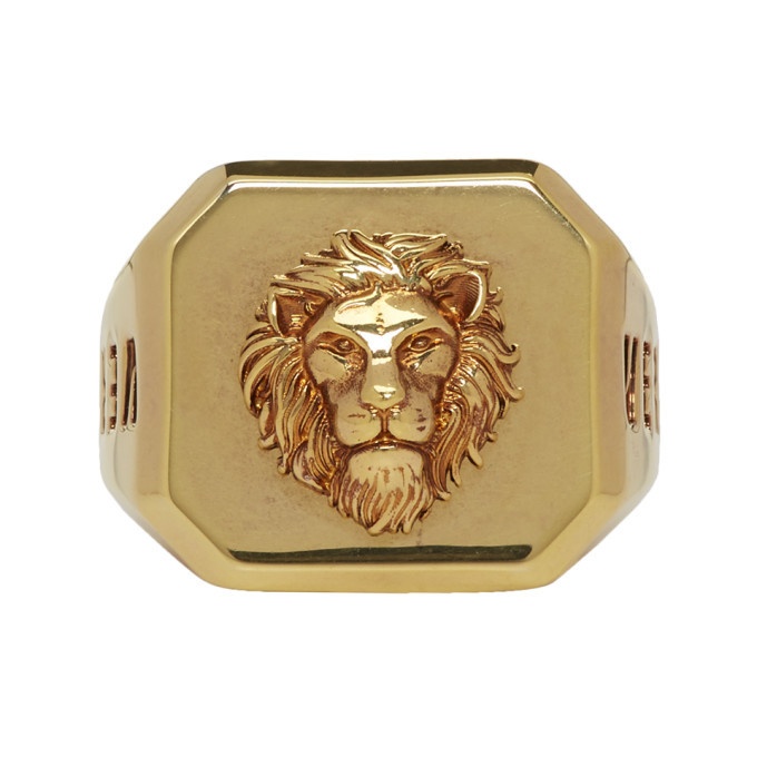 Photo: Versus Gold Square 3D Lion Ring