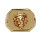 Versus Gold Square 3D Lion Ring