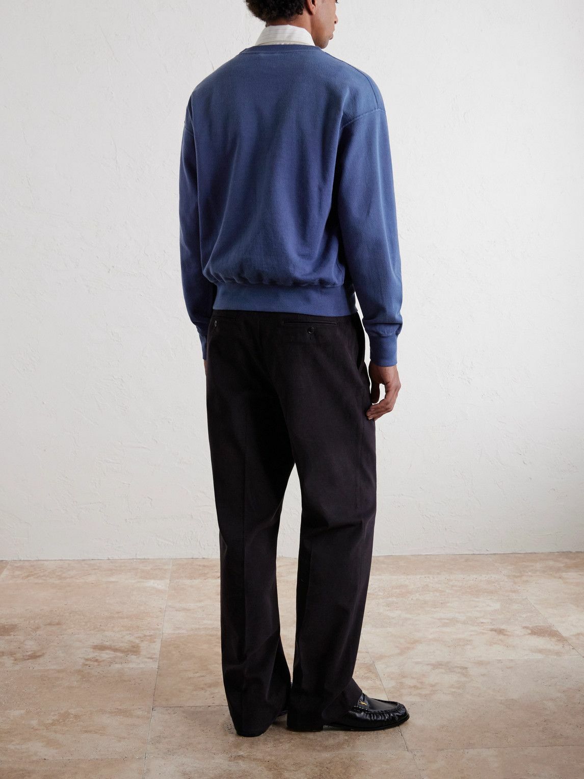 Auralee - Cotton-Jersey Sweatshirt - Blue