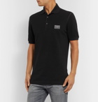 Dolce & Gabbana - Slim-Fit Logo-Appliquéd Cotton-Piqué Polo Shirt - Black