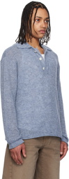COOR Blue Airy Cara Knit Polo