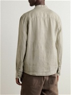James Perse - Garment-Dyed Linen-Canvas Shirt - Neutrals