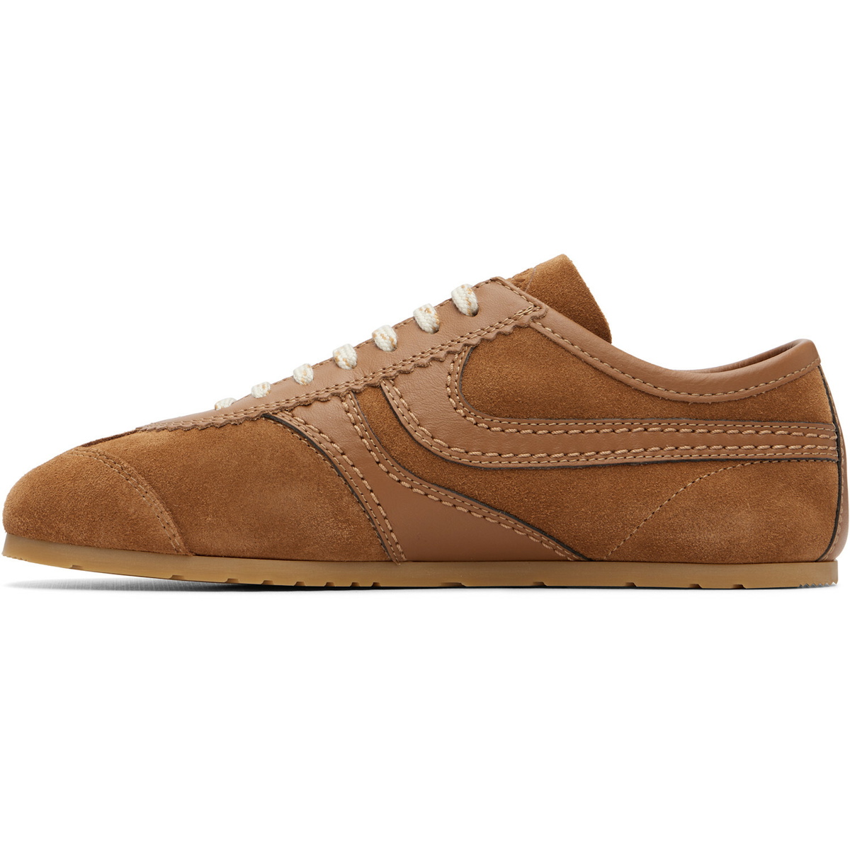 Dries Van Noten Tan Suede Sneakers