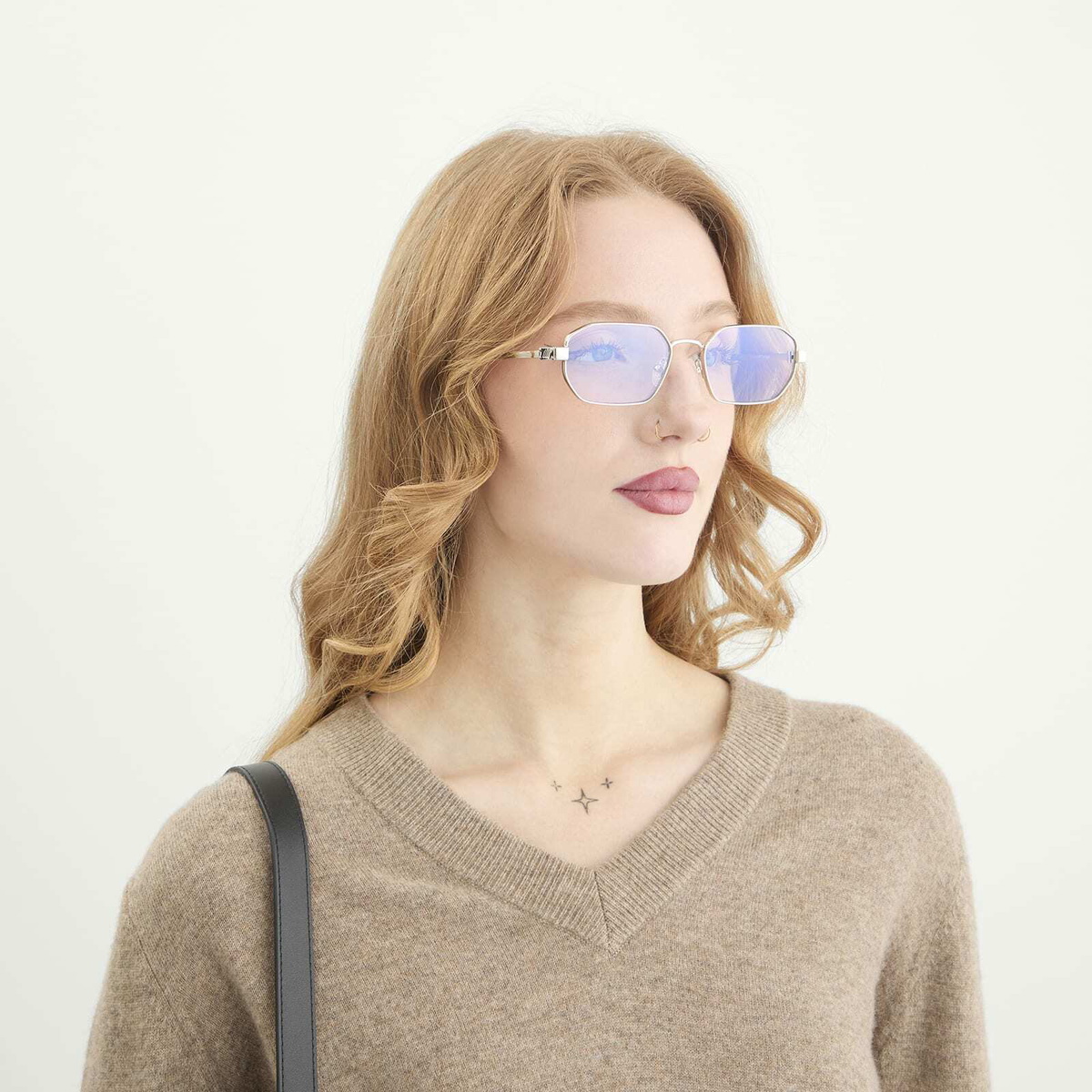 Le Specs Mythic Blue Light Optical Glasses in Silver/Blue Light Lens 