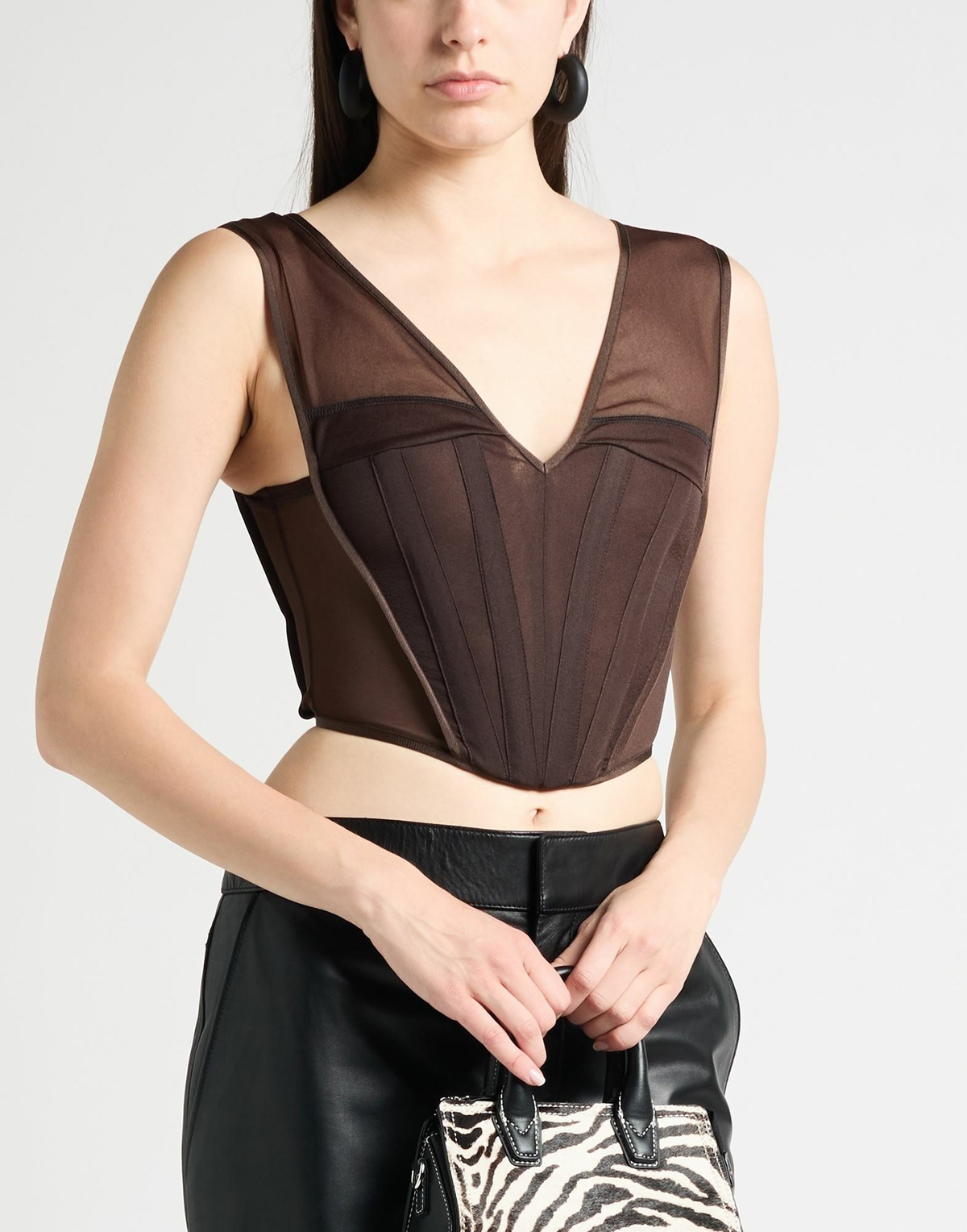 Knwls Womens Top Dark in Brown