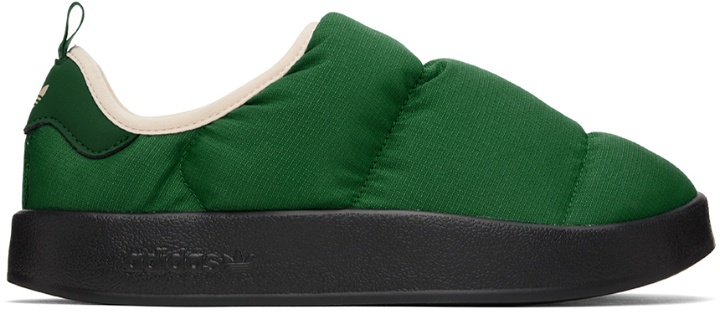 Photo: adidas Originals Green Puffylette Slippers