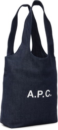 A.P.C. Navy Ninon Small Denim Tote