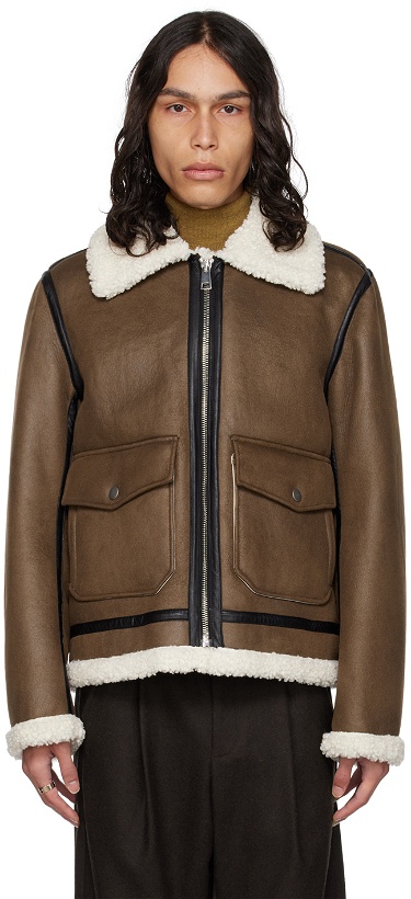 Photo: A.P.C. Brown Tommy Faux-Shearling Jacket