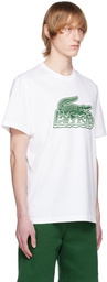 Lacoste White Printed T-Shirt