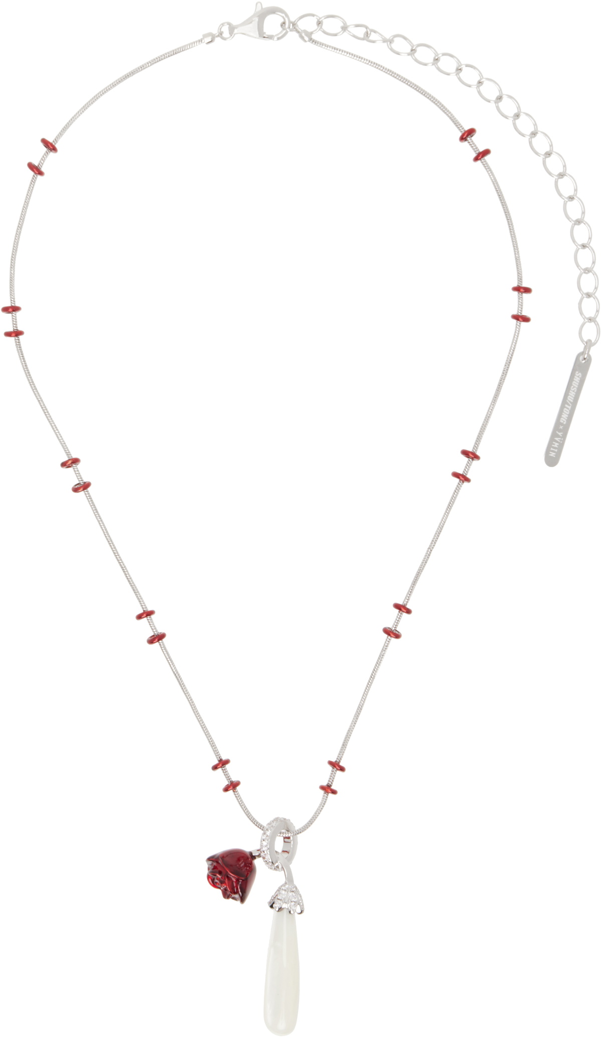 Yvmin: Women's SHUSHU/TONG Rose Necklace- (Pink) | DSML E-SHOP