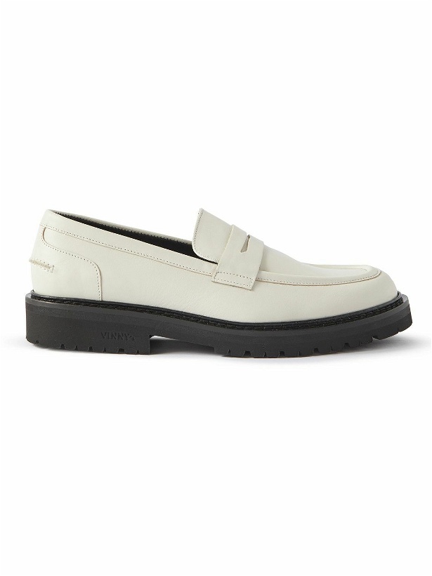 Photo: VINNY's - Richee Leather Penny Loafers - White