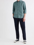ORLEBAR BROWN - Giles Garment-Dyed Lyocell and Linen-Blend Shirt - Green